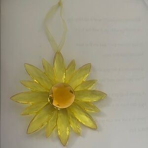 Yellow Glass Sunflower Ornament